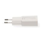 Nedis hálózati USB gyorstöltő 30W USB-C + USB-A PD3.0 + QC GaN Fehér