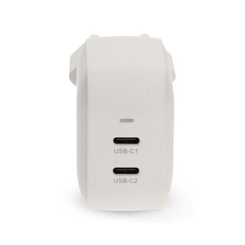 Nedis 45W USB-C töltő – 2x USB-C GaN gyorstöltő Fekete