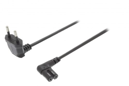 C7 Tápkábel 2x 90° csatlakozó 5 m - Fekete