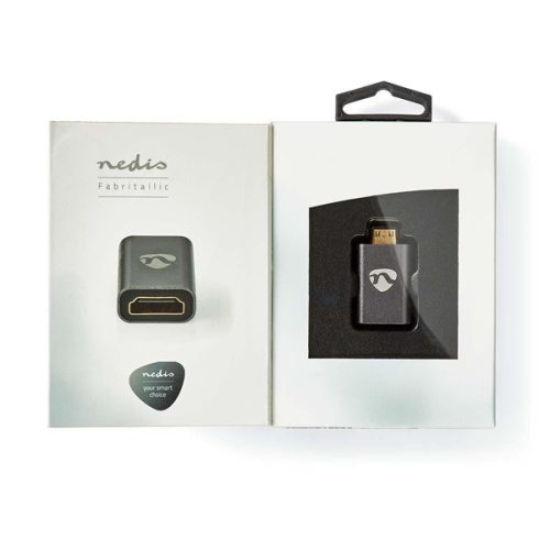 Nedis mini HDMI - HDMI adapter - 4K@60Hz - aranyozott - alumínium ház
