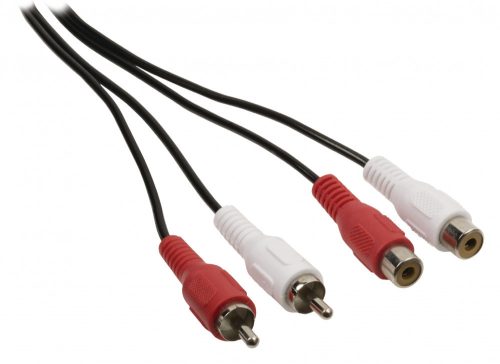 Sztereó RCA hosszabbító kábel | 2x RCA Dugó / 2x RCA Aljzat | 2,0 m (CAGB24205BK20)