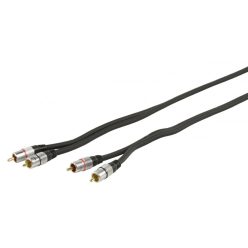 HQ duplán árnyékolt RCA - RCA kábel 2.5m