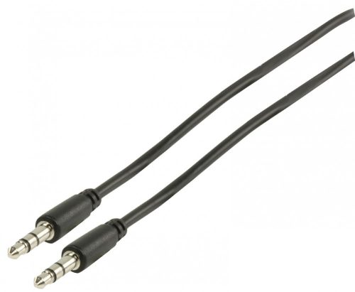 Jack audio kábel vékony dugó 2m - fekete