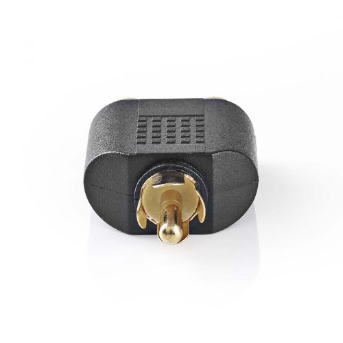 Aranyozott RCA elosztó adapter | RCA dugó - 2x RCA aljzat