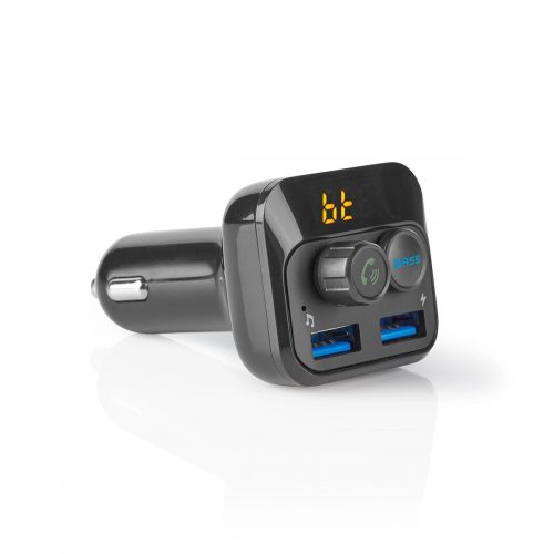 Bluetooth FM transzmitter Bass Boost - MicroSD - Pendrive - 2,4A USB töltő - Mikrofon (CATR120BK)