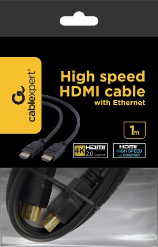 Cablexpert HDMI 2.0 kábel - UHD 4k 60Hz - 18 Gbps - 1m
