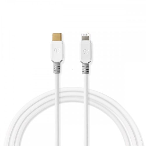 Nedis Apple Lightning - USB-C kábel - 1 m - Fehér