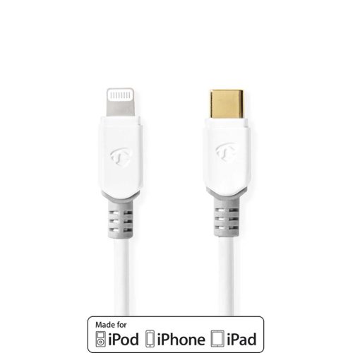 Nedis Apple Lightning - USB-C kábel - 18 W - 1 m - Fehér