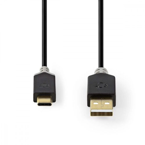 Nedis aranyozott USB-C - USB-A kábel - USB 2.0 - 1,0 m - 3 A