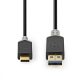 Nedis aranyozott USB-C - USB-A kábel - USB 3.2 - 1,0 m - 3 A - 5 Gbps