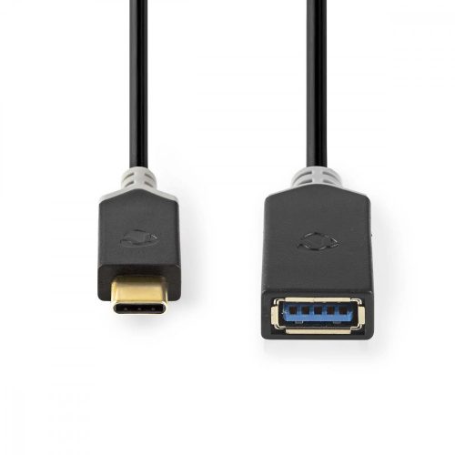 Nedis USB-C - USB-A aljzat kábel - USB 3.2 - 0,15 m - 3 A - 5 Gbps