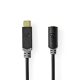 Nedis USB-C 3.5mm jack audio kábel - 3.5mm jack aljzat - 1m