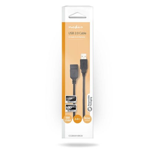 USB hosszabbító kábel | USB 2.0 | 2 m