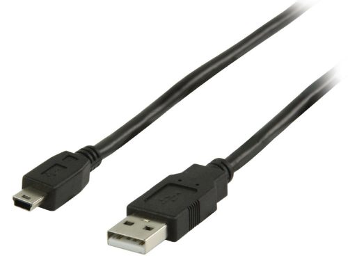 Mini USB - USB 2.0 kábel | USB-A Dugó - Mini 5 pin USB Dugó | 2,0 m | Fekete (CCGB60300BK20)
