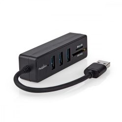   Nedis USB3.2 hub - 3 port - 5 Gbps - SD / MicroSD kártyaolvasó