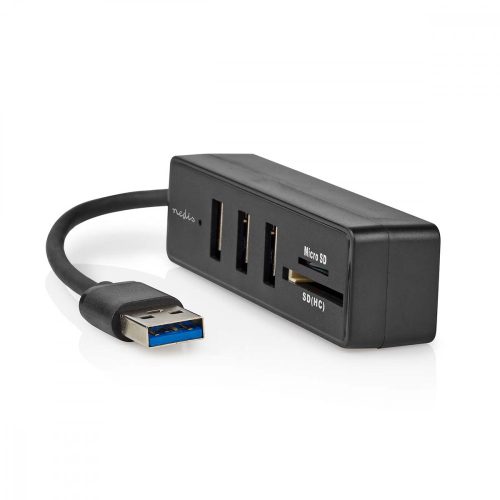 Nedis USB3.2 hub - 3 port - 5 Gbps - SD / MicroSD kártyaolvasó
