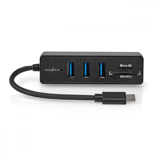 Nedis USB-C hub kártyaolvasóval - USB3.2 - 3x USB-A port - 5 Gbps
