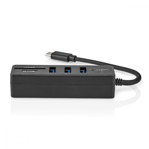 Nedis USB-C hub kártyaolvasóval - USB3.2 - 3x USB-A port - 5 Gbps