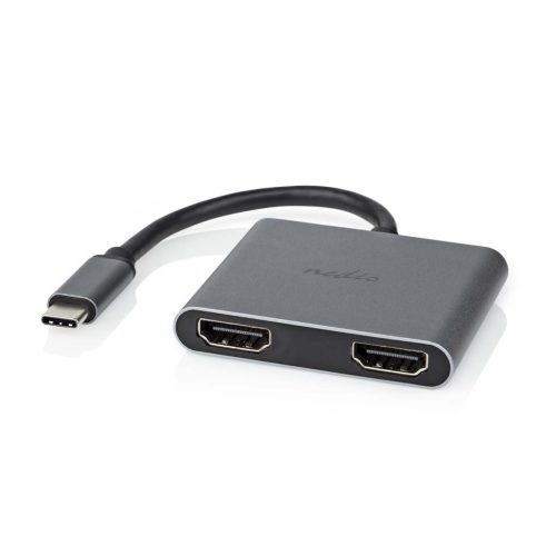 USB-C HDMI Átalakító Adapter - 2 HDMI port - USB 3.2 Gen 1 - 4K@30Hz