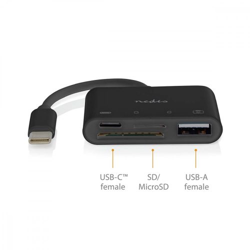 Nedis USB-C hub kártyaolvasóval - USB-C / USB-A port