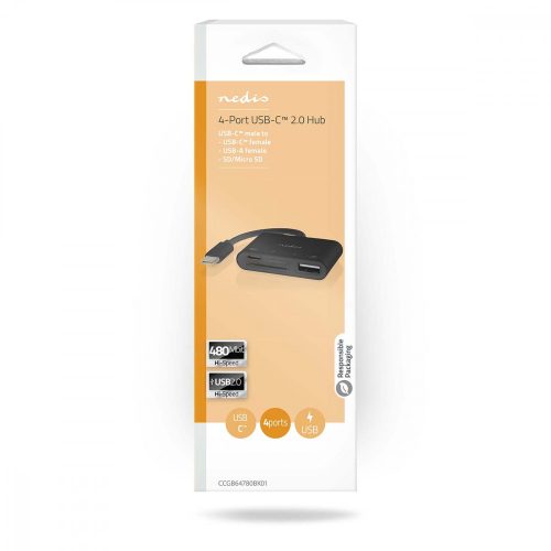 Nedis USB-C hub kártyaolvasóval - USB-C / USB-A port