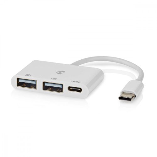 Nedis USB-C hub - 3 port - 1x USB-C / 2x USB-A - Fehér