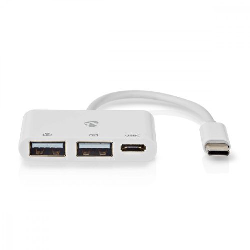 Nedis USB-C hub - 3 port - 1x USB-C / 2x USB-A - Fehér