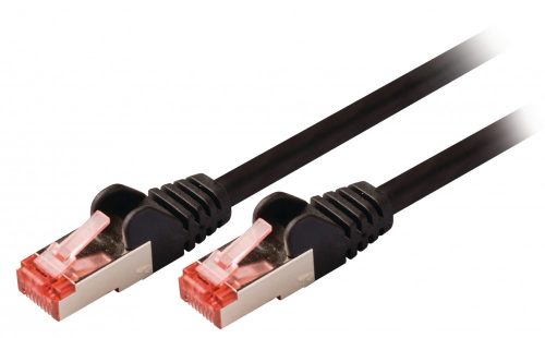 Cat 6 SFTP Kábel - LSZH - Fekete 15 cm