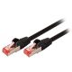 Cat 6 SFTP Kábel - LSZH - Fekete 15 cm