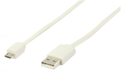 Micro USB - USB kábel 1m - fehér