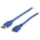 micro USB 3.0 kábel | Micro USB 3.0 B / USB A | kék | 5 m