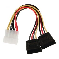 Molex - 2x SATA elosztó kábel