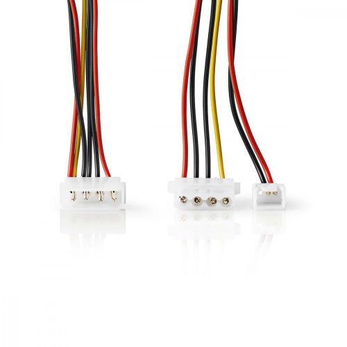 Molex tápkábel + 3 tűs Ventilátortáp | 0,15 m