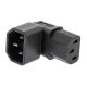 C14 - C13 adapter 90° | C13 aljzat - IEC-320-C14 dugó