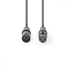 Nedis DMX kábel 110 ohm | XLR Dugó - XLR Aljzat | 20 m (COTG15012GY200)