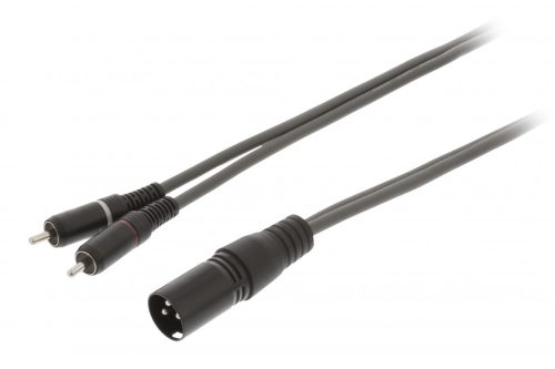 Nedis XLR - RCA kábel | XLR dugó / 2x RCA dugó - 1,5 m (COTH15200GY15)