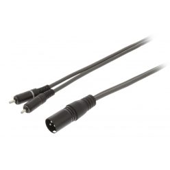   Nedis XLR - RCA kábel | XLR dugó / 2x RCA dugó - 3 m (COTH15200GY30)