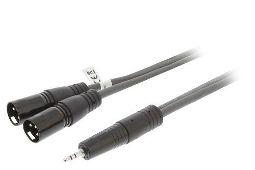 jack 3,5mm - XLR kábel | 3,5mm jack - 2x XLR Dugó | 3 m