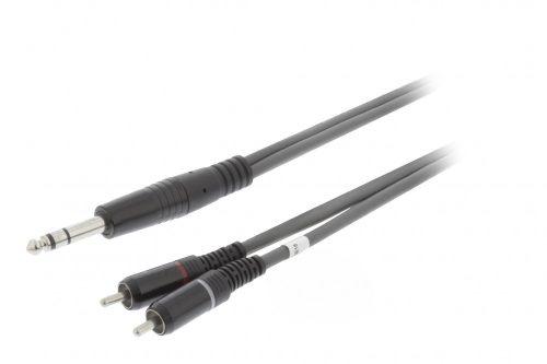Nedis 6,3 mm jack - 2x RCA kábel - 1,5 m (COTH23300GY15)