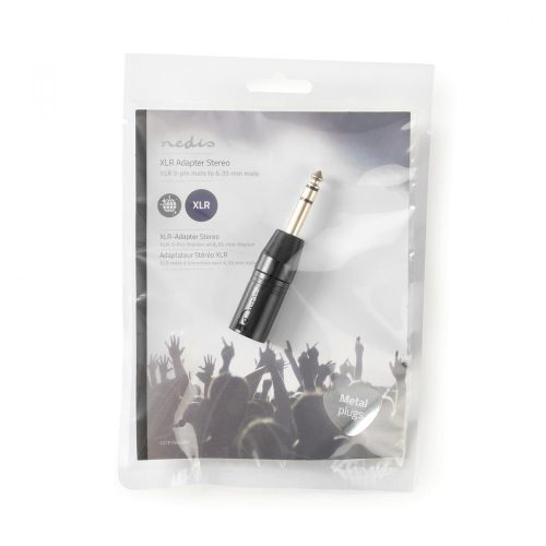 Nedis sztereó 6,3mm jack - XLR dugó adapter (COTP15943BK)