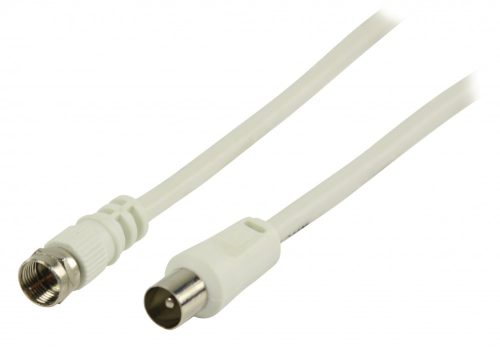 Koax - F kábel | Antenna Kábel | Koax dugó - F dugó | 2 m | Fehér (CSGP41800WT20)