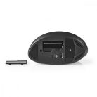 Nedis ergonomikus jobbkezes vezeték nélküli egér - 3200 DPI - 6 gomb (ERGOMSWS100BK)