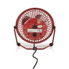 Nedis asztali USB ventilátor 10cm piros