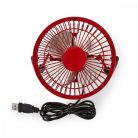 Nedis asztali USB ventilátor 10cm piros