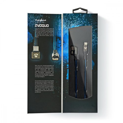 Nedis USB-C kábel - Gamer - 180° csatlakozó - 1 m
