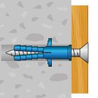 Tipli + csavar - 8 x 40 mm - 20 db / csomag