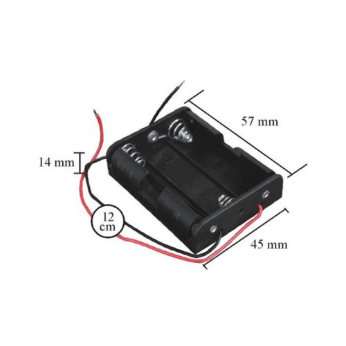 Elemtartó 3 db AA elemhez