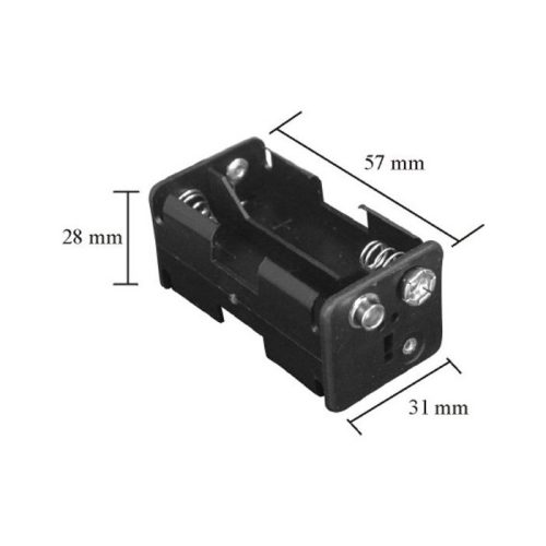 Elemtartó 4 db AA elemhez - 9V csatlakozó