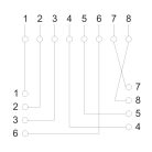 RJ45 Fali aljzat - UTP Cat5E
