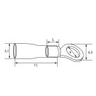 Szigetelt Szemes Saru 4 / 2 mm Piros